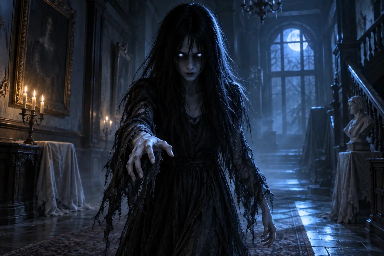 Karakter musuh hantu di dalam mansion